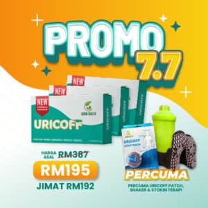 3 KOTAK URICOFF + FREE PATCH SEJUK + FREE SHAKER + FREE STOKIN