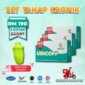 3 KOTAK URICOFF + FREE SHAKER