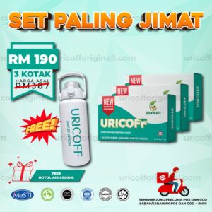 PROMO ! 3 KOTAK URICOFF FREE 1 BOTOL BESAR