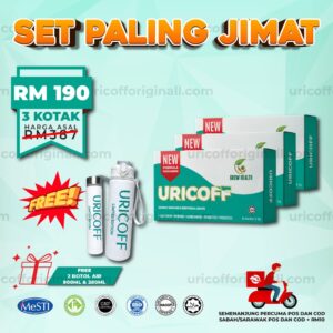 PROMO ! 3 KOTAK URICOFF FREE 2 BOTOL