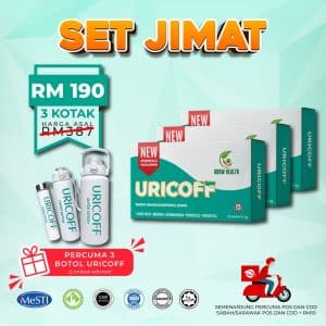 PROMO ! 3 KOTAK URICOFF FREE 3 BOTOL URICOFF